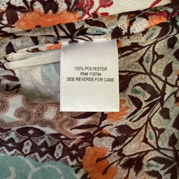 Sheer Tie Front Blouse - Picture 4 of 4